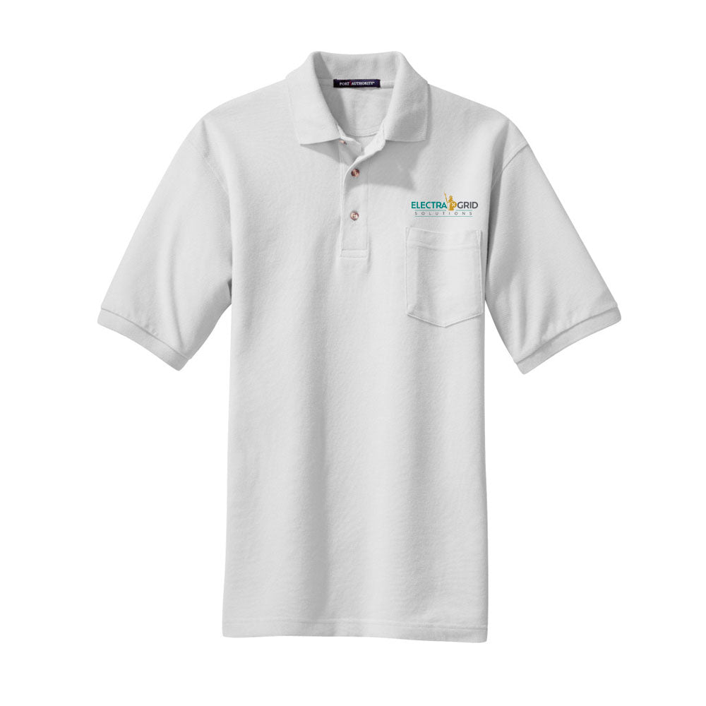 Cotton Pique Polo with Pocket