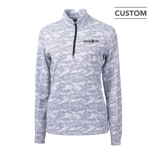 EG Cutter & Buck Eco Camo Print Ladies Qaurter Zip