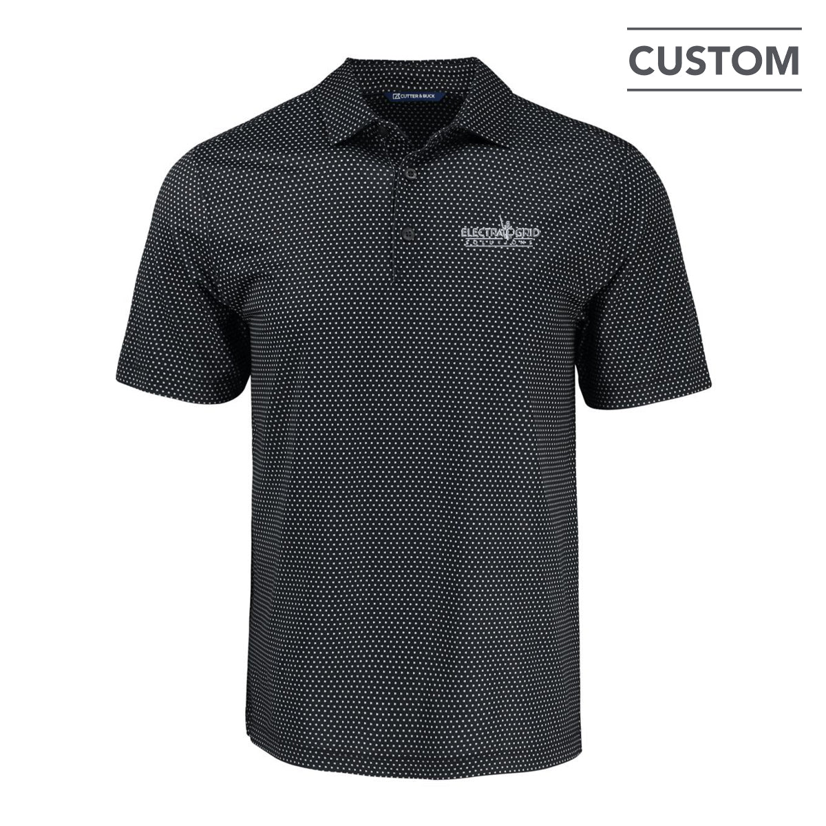 Cutter & Buck Pike Recycled Shadow Check Print Mens Polo