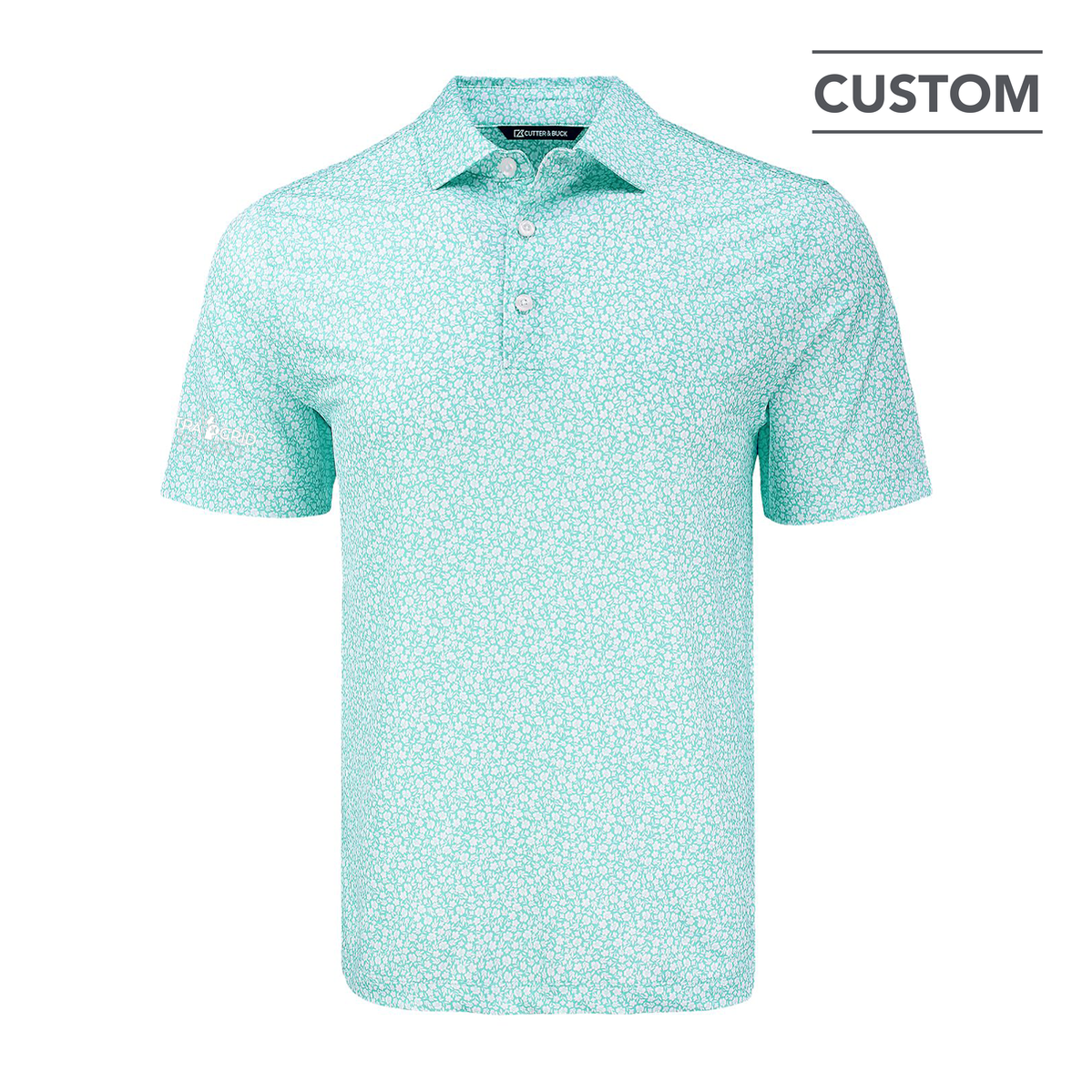 Electra Grid Flora Print Recycled Men's Polo