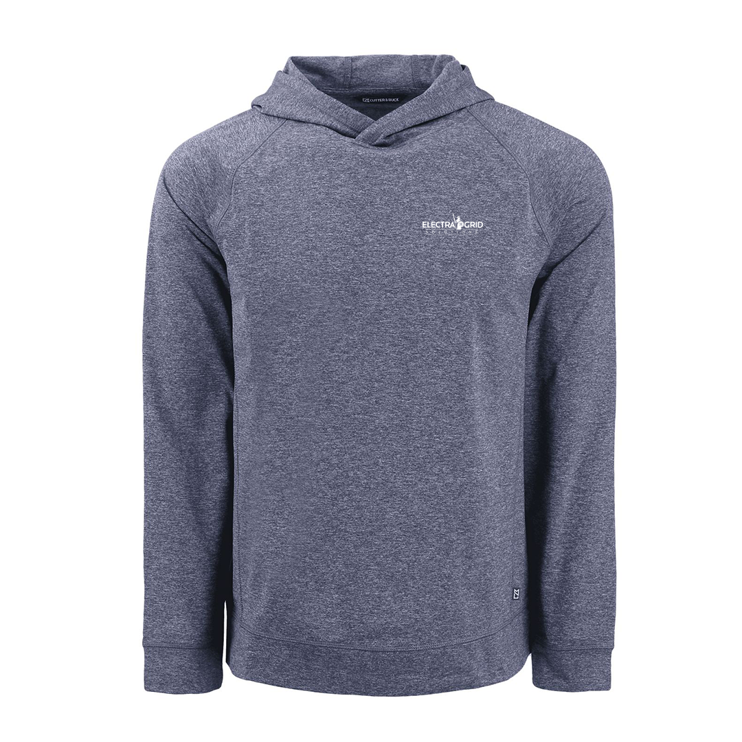 Electra Grid Knit Recycled Mens Heathered Hooded Pullover