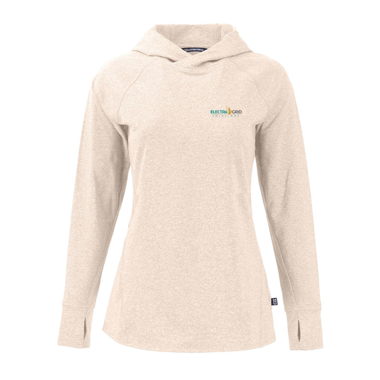 Electra Grid Knit Recycled Womens Heathered Hooded Pullover