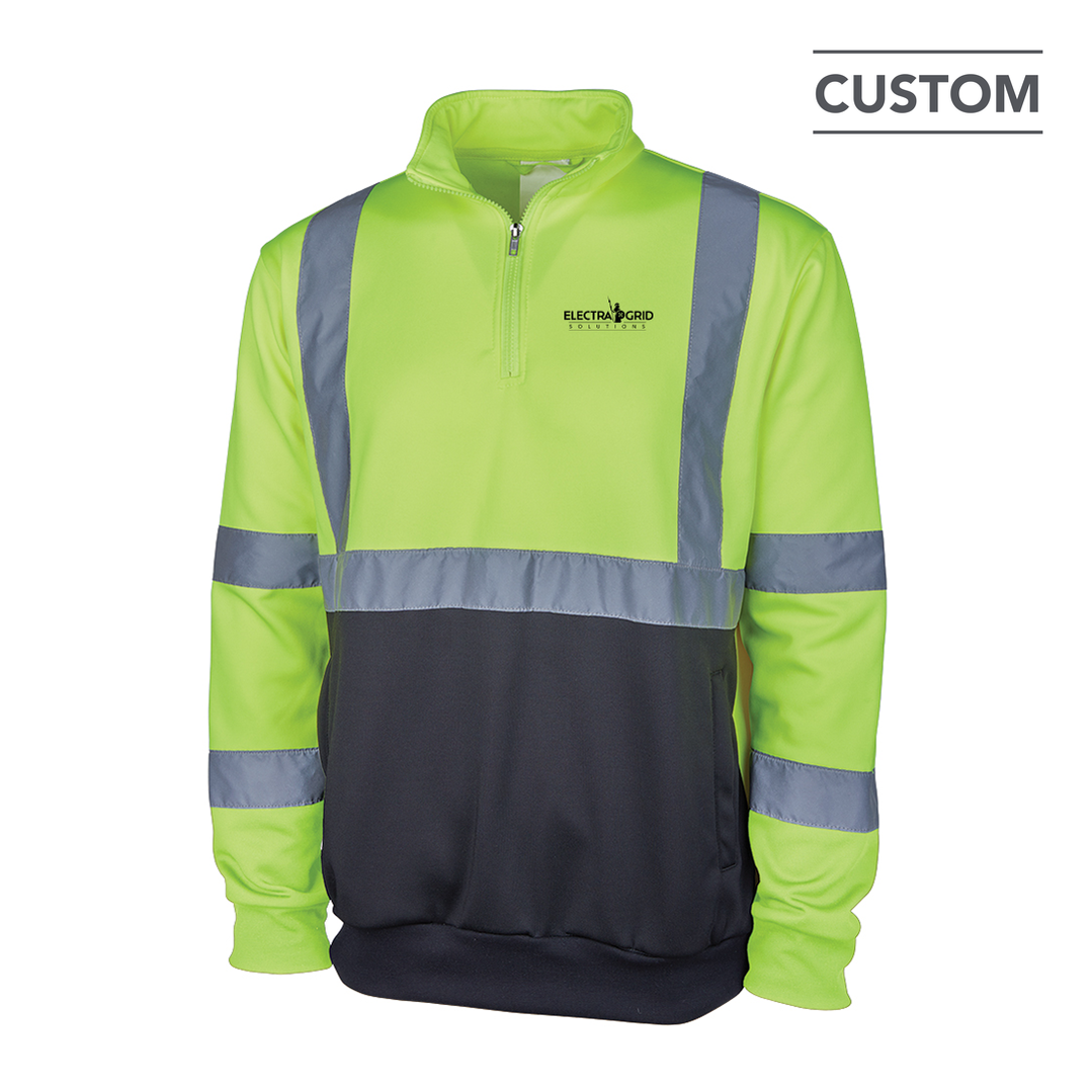 Electra Grid QUARTER ZIP HI-VIS SWEATSHIRT