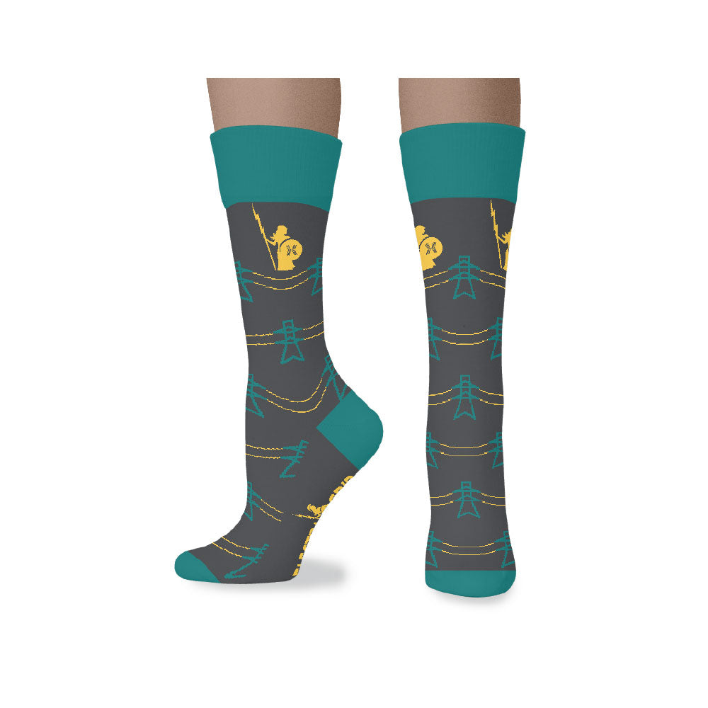 Electra Grid Cotton Crew Socks