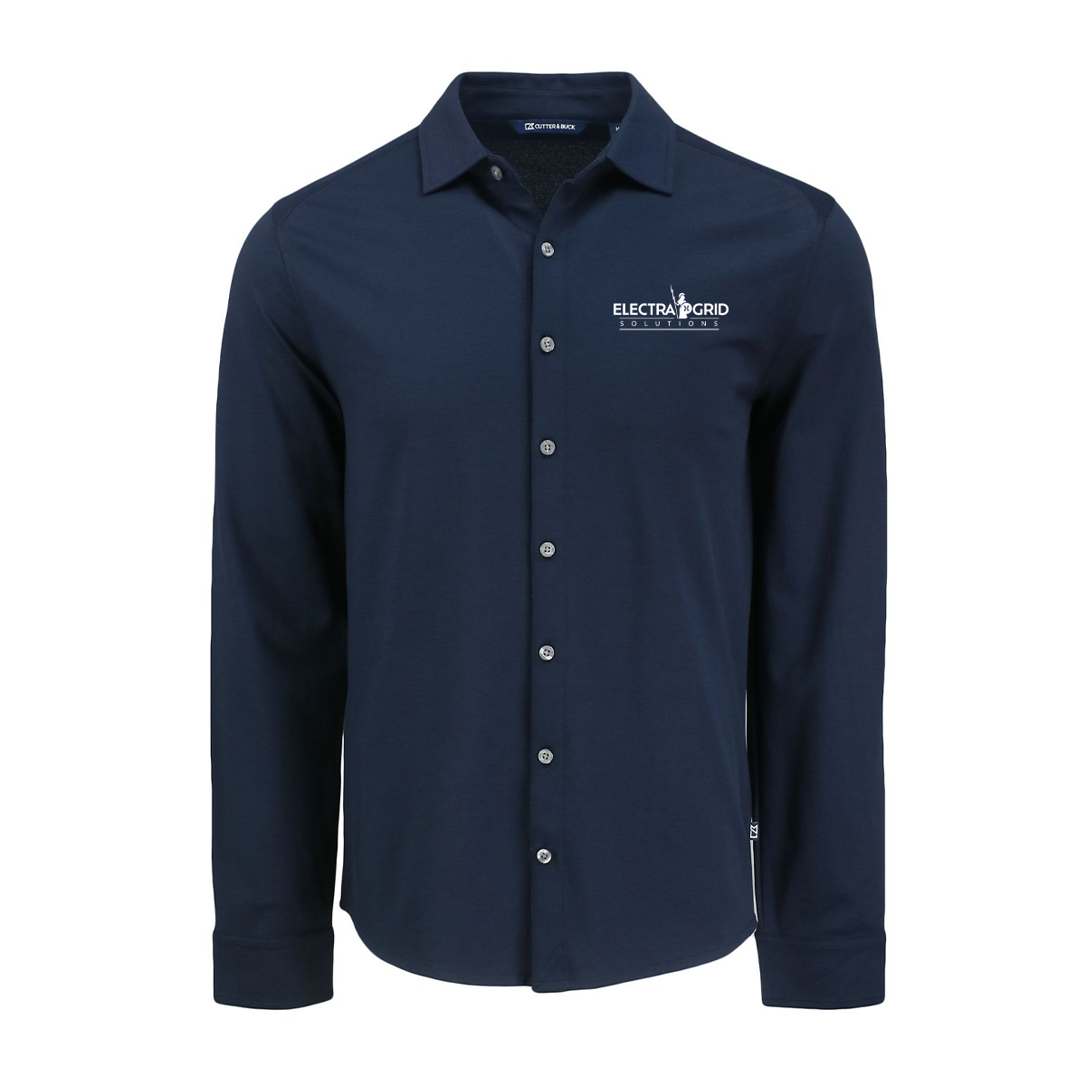 EG Soft Pique Long Sleeve Knitted Men's Button Up