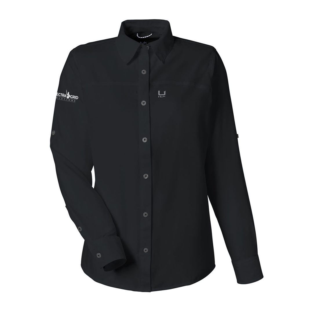 Electra Grid Women's HUK Long Sleeve Fishing Shirt