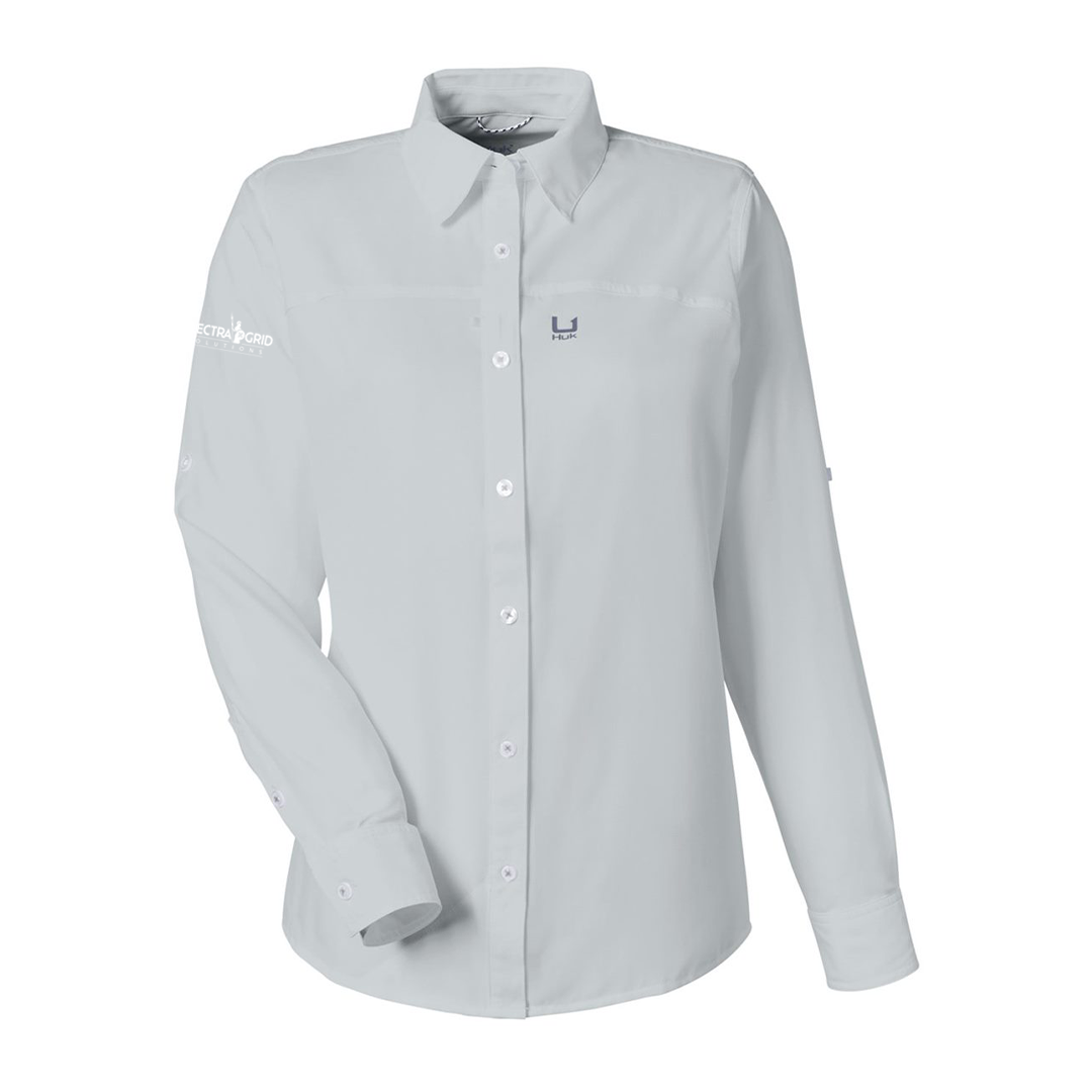 Electra Grid Women's HUK Long Sleeve Fishing Shirt