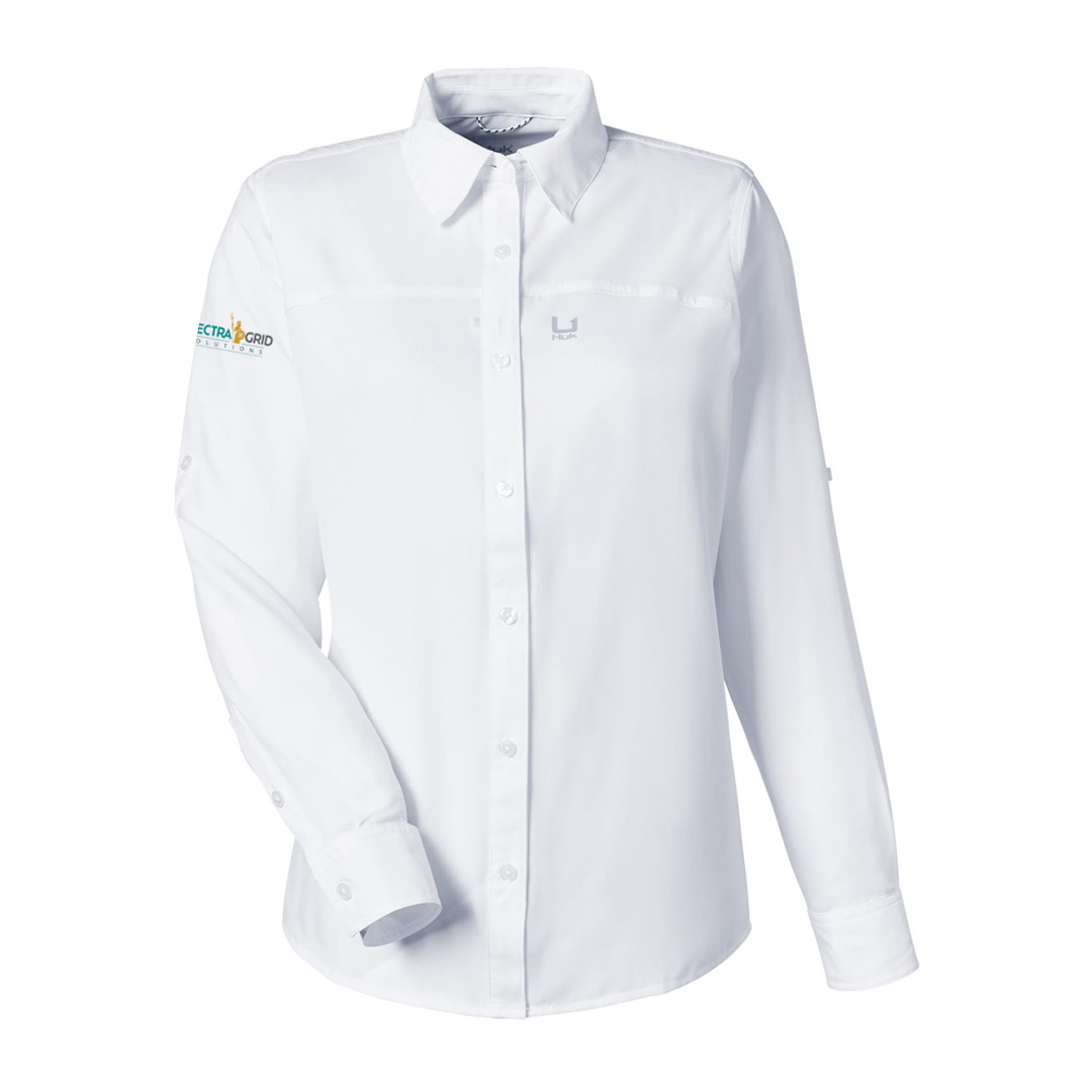 Electra Grid Women's HUK Long Sleeve Fishing Shirt