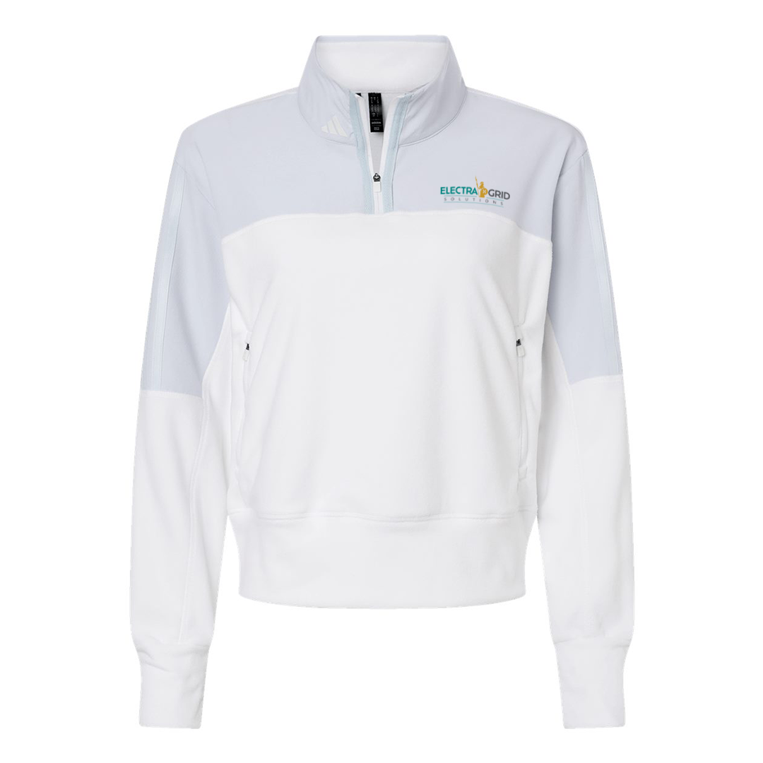 Electra Grid Adidas Women's Fleece Quarter-Zip Pullover