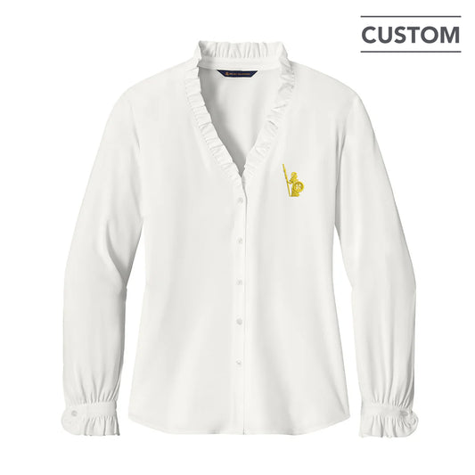 Brooks Brothers® Women’s Long Sleeve Ruffle Collar Blouse