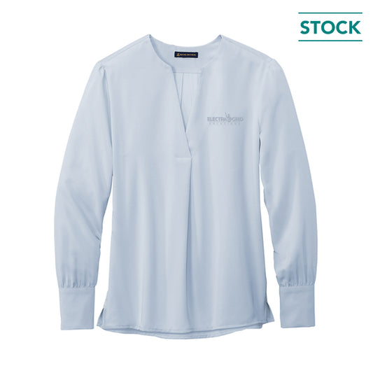 Brooks Brothers Women's Open-Neck Satin Blouse