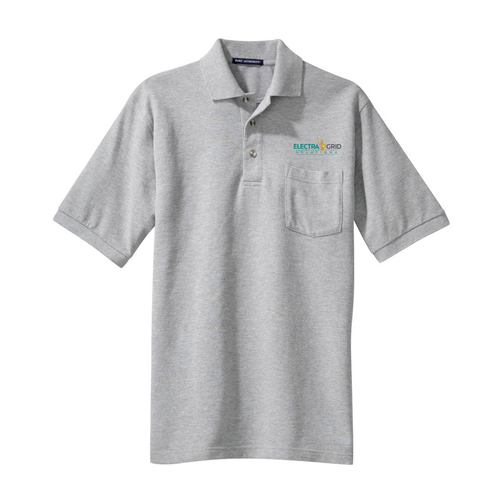 Cotton Pique Polo with Pocket