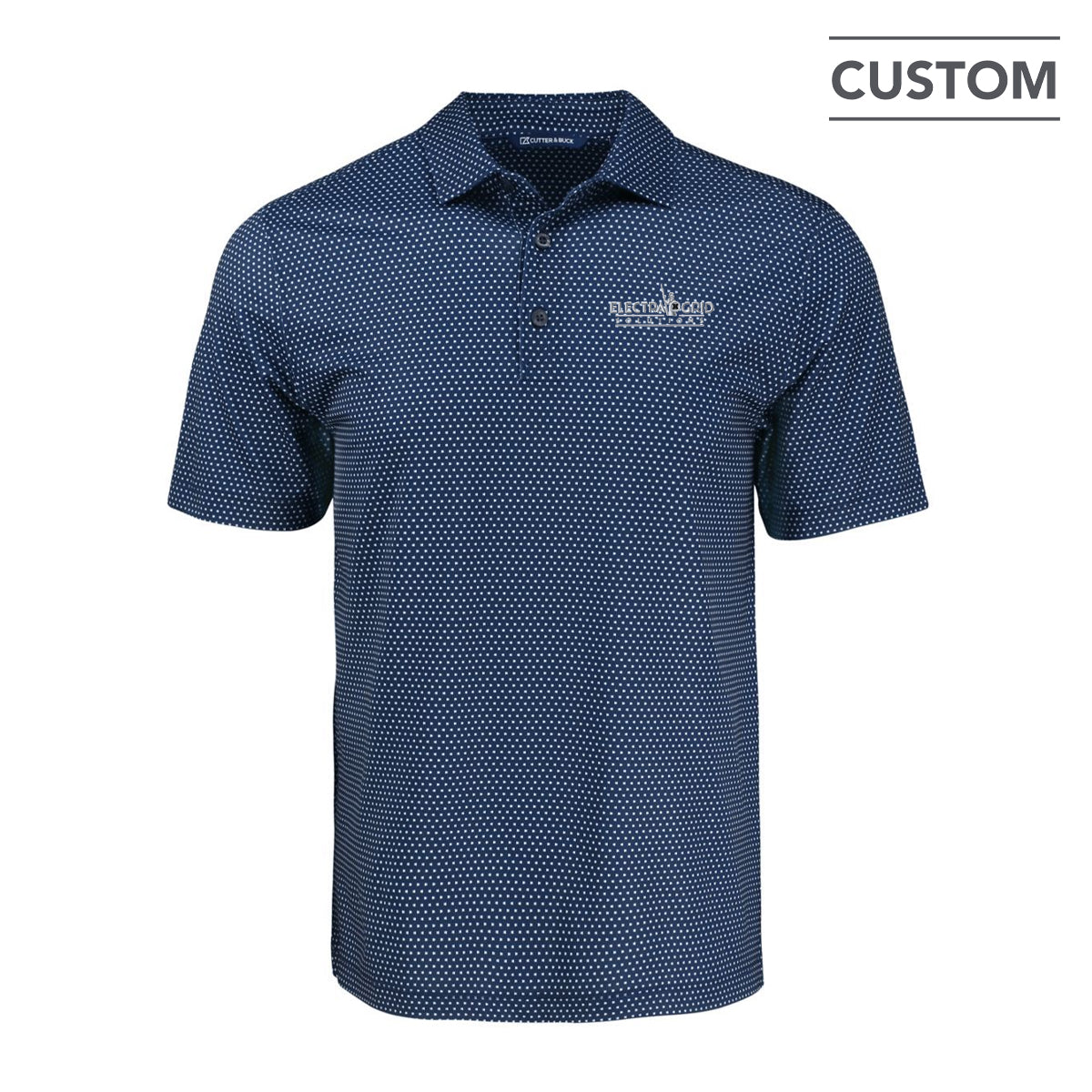 Cutter & Buck Pike Recycled Shadow Check Print Mens Polo