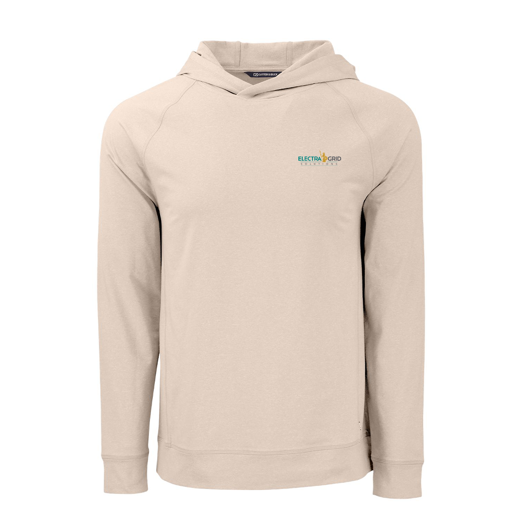 Electra Grid Knit Recycled Mens Heathered Hooded Pullover