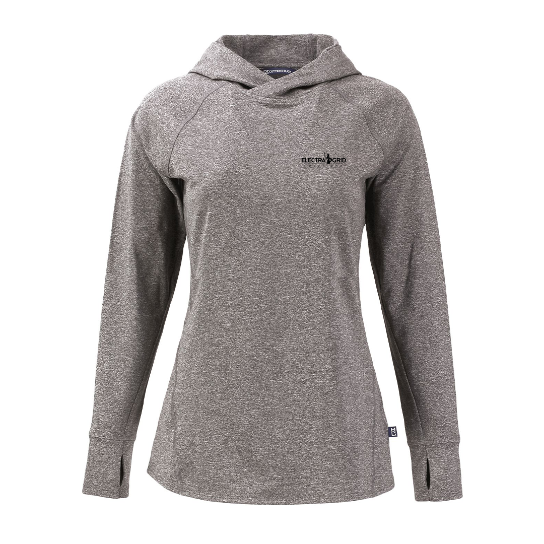 Electra Grid Knit Recycled Womens Heathered Hooded Pullover