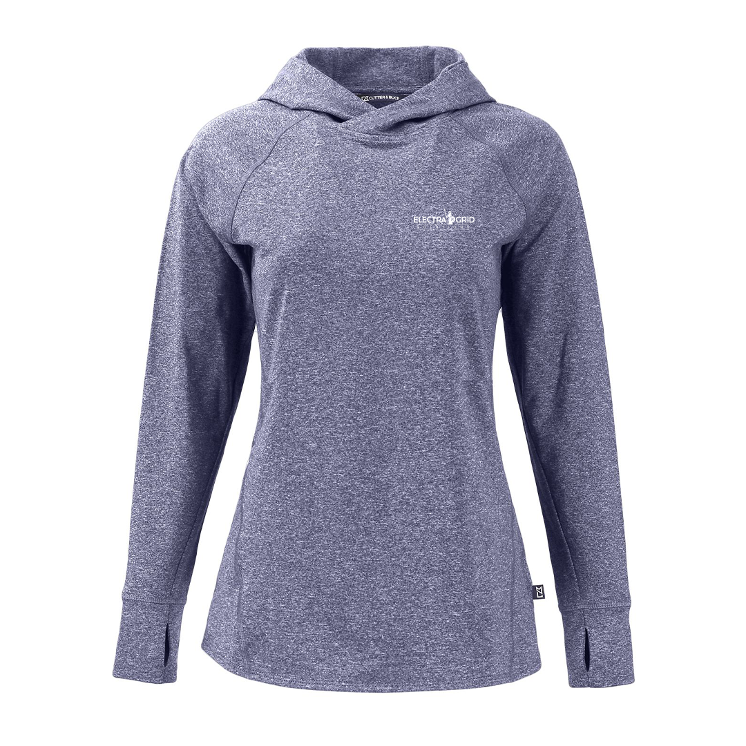 Electra Grid Knit Recycled Womens Heathered Hooded Pullover