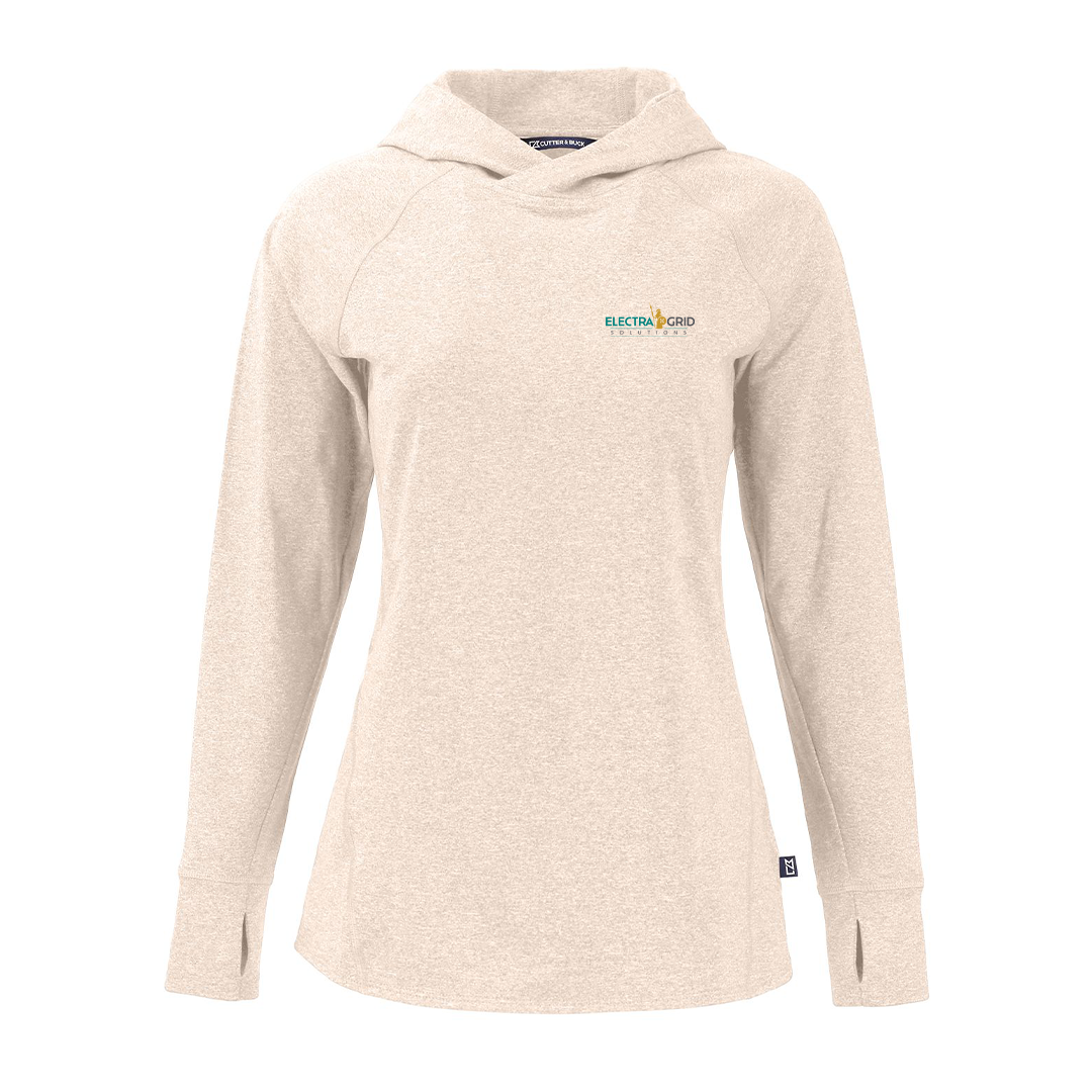 Electra Grid Knit Recycled Womens Heathered Hooded Pullover