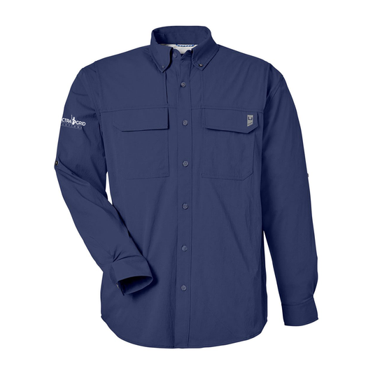 Electra Grid Men's HUK Double Pocket Fishing Shirt