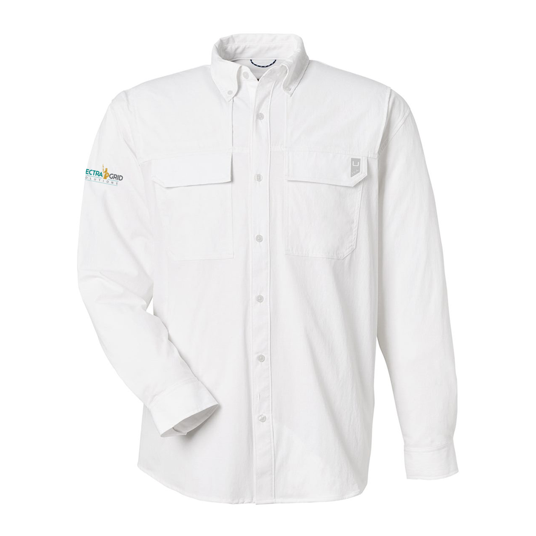 Electra Grid Men's HUK Double Pocket Fishing Shirt