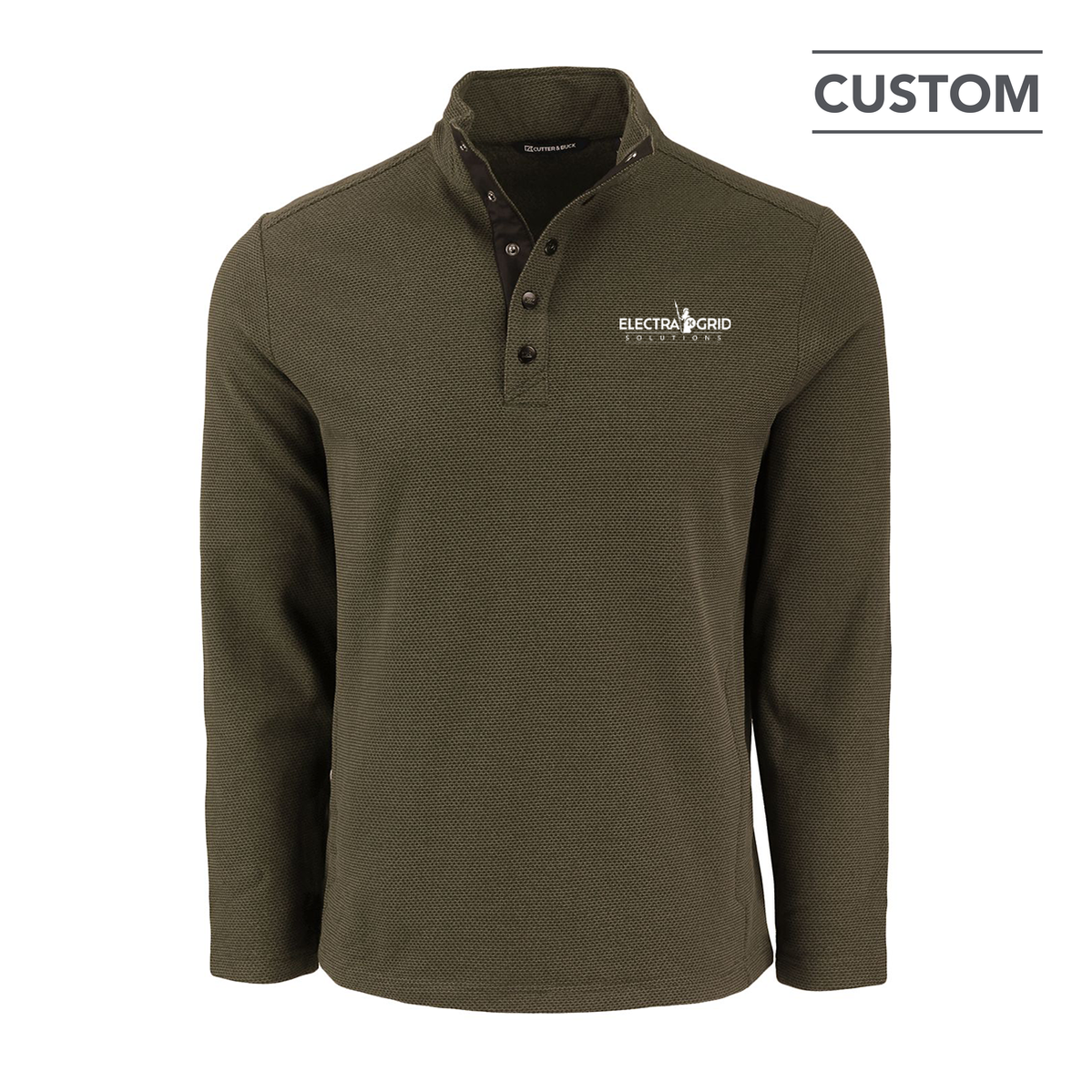 EG Men's Recycled Fleece Snap Pullover