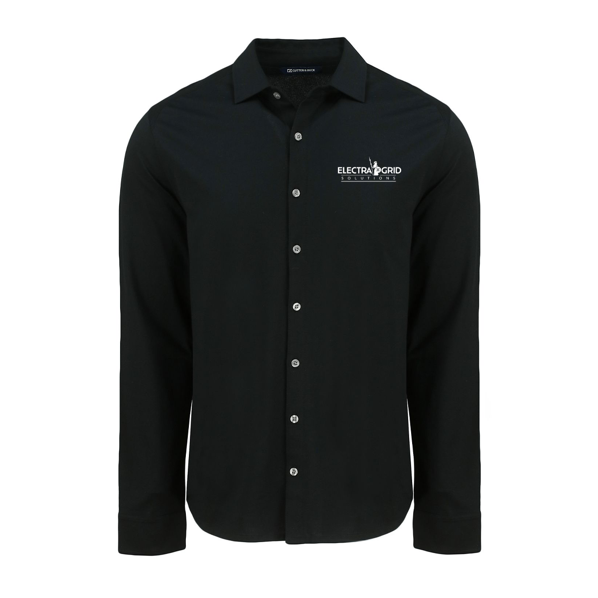 EG Soft Pique Long Sleeve Knitted Men's Button Up